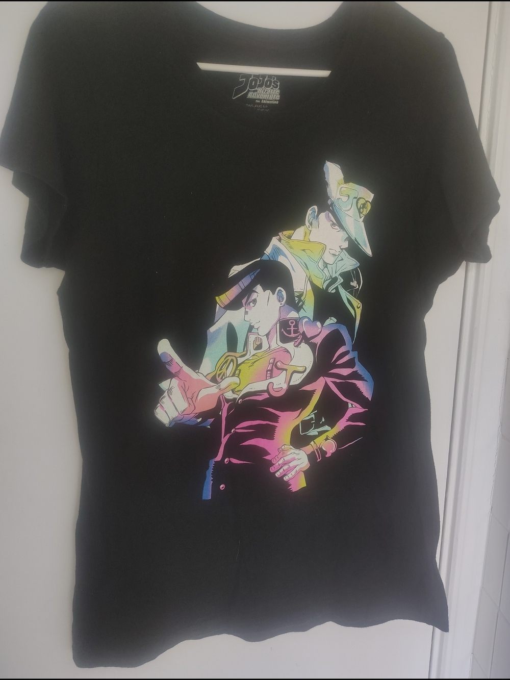 JoJo's Bizarre Adventure Neon Character Graphic Tee - Black